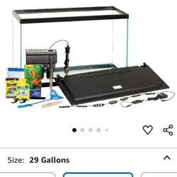 Complete LED Aquarium 29 Gallons, Includes LED Lighting, Filtration, Heater and Accessories