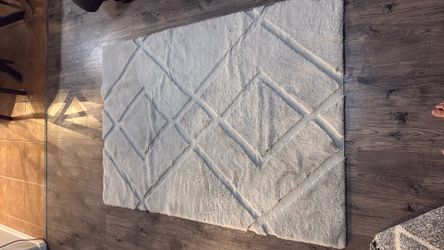Shaggy geometric rug