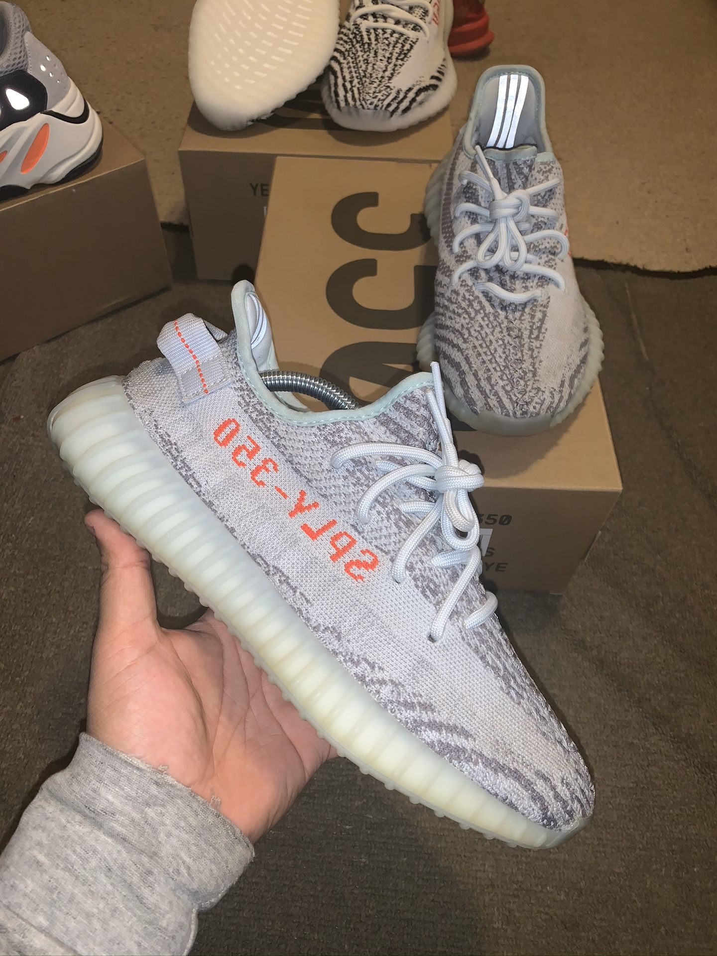 Blue tint Yeezy 350