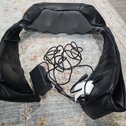New Never used shiatsu neck, back, hip massager with vibration and heat.
