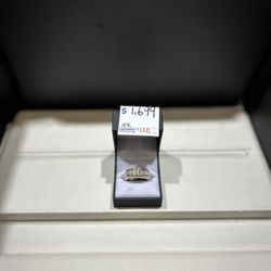 10K Two Tone Diamond Ring Size 10