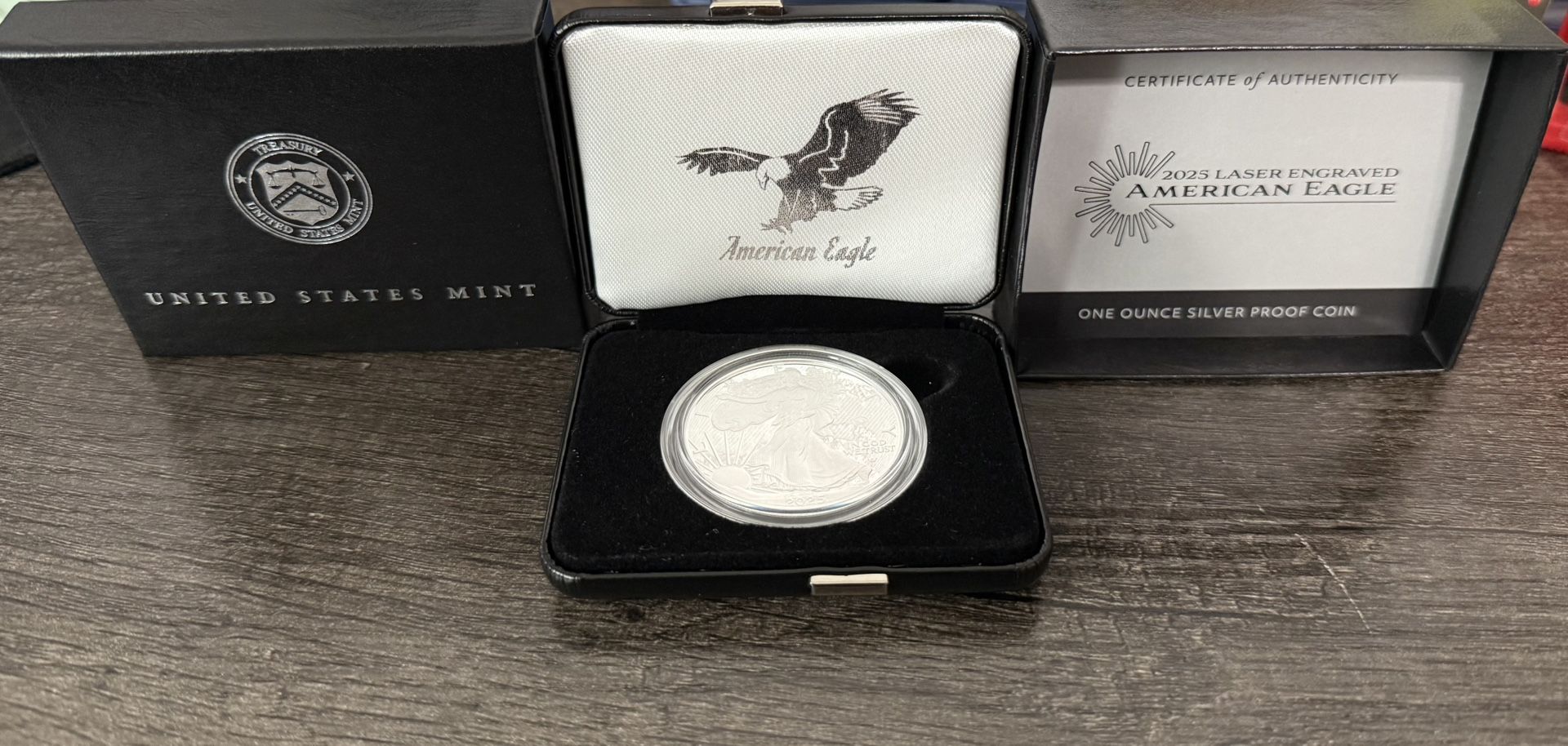 2025 Laser Engraved American Eagle One Ounce Silver Proof Coin