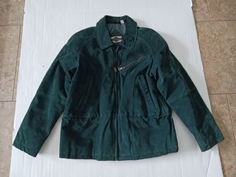 Jacket - Out Brook - Leather Jacket - Ladies Medium. - Zip front -Lined - Drawstring