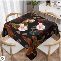 $7 Chicken Rooster Pattern-Cloth Tablecloths for Square Tables