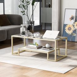 Silver 2 Tier Coffee Table