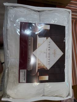 Park Hotel Collection Down Hybrid Pillow – White Size: Queen