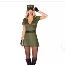 Womens Sexy Army Girl Costume Size Medium 
