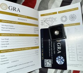 BEAUTIFUL Loose 2 Carat Moissanite with GRA Authenticity Card! Original value $600+! 2 Available! 
