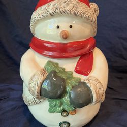 Vintage Russ Berrie Snowman Cookie Jar