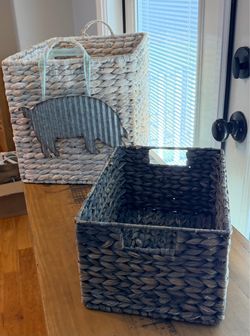 TWO BASKETS AND A PIG…