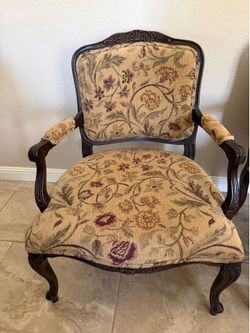 Vintage Carved French Bergere Chairs