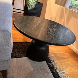 CB2 Macbeth Hemlock Black Wood Coffee Table