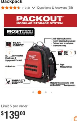 milwaukee packout backpack
