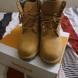 Mens 6in Wheat Suede/Nubuck Timberland Timbs Boots