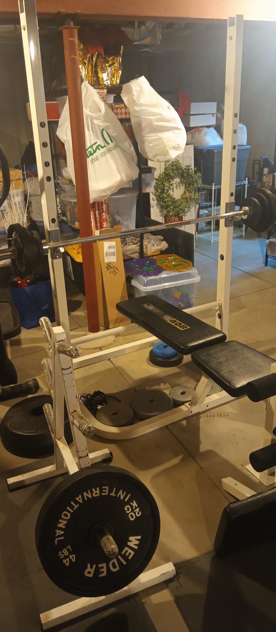 Bench Press/Squats And A Curling Bar