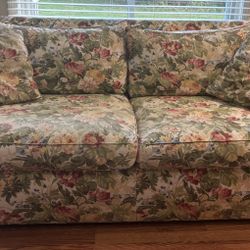 Ethan Allen floral sofa