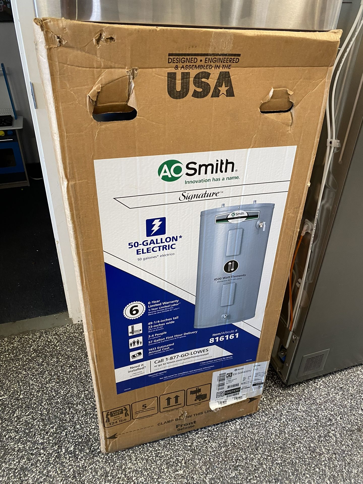 ELECTRIC 50 GALLON WATER HEATER