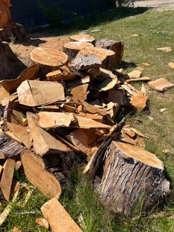 FREE: Western red cedar logs and pieces