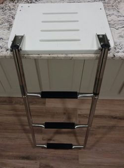 Stainless Steel Marine 3 Step I/B Swim Platform Ladder