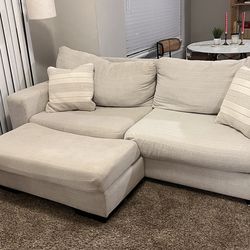 Love seat with ottoman