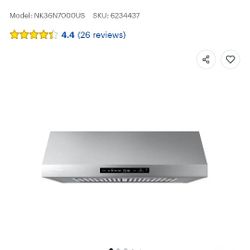 36" Samsung Range Hood-Stainless, New In Box