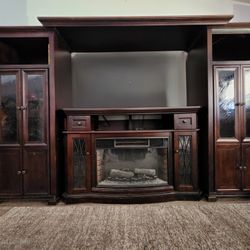 Entertainment Center And Fireplace 