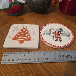 2 Piece Christmas Coasters