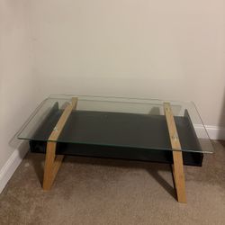modern glass top coffee table 