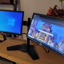 DELL monitor 20 inches P2018H  VGA. DISPLAY PORT (DP).HDMI. LCD LED MONITOR. ( DUAL MONITORS. WITH STAND )