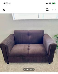 Espresso Brown Love Seat & Couch $225