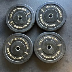 Set Of 4-45lb Rep Fitness Bumper Plates