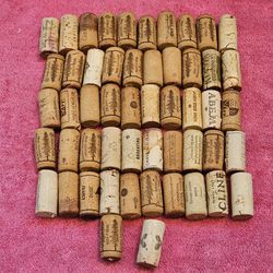 Used Natural Wine Corks Lot of 52 Variety Assorted Vineyards Crafting Crafts