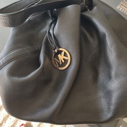 Black Leather Michael Kors