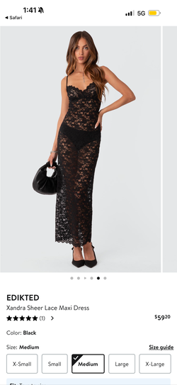Edikted sheer lace dress. Medium 🖤