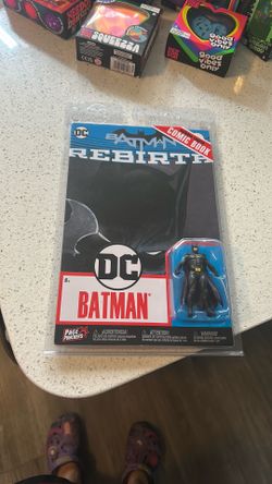 Batman Rebirth comic book and figure