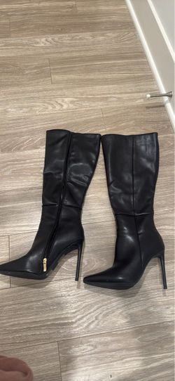 Black Knee-High Stiletto Boots size 7