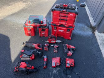 Milwaukee M18/M12 FUEL Power Tool Lot + PACKOUT + FORGE Batteries – Complete Set