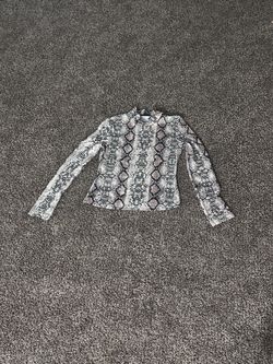 Long Sleep Snake Skin Shirt