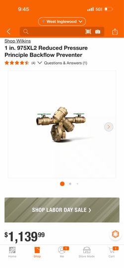 Wilkins 1 in. 975XL2 Reduced Pressure Principle Backflow Preventer
