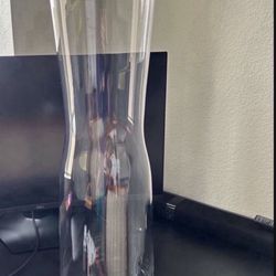 Large glass vase - 25,5 x 6,5 Inches