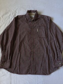 Vintage Columbia Red And Green Button Up