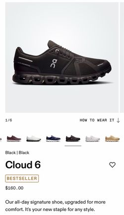 On Cloud 6 Sneakers – Black