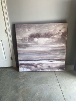 Large statement modern Abstract painting canvas on wood
