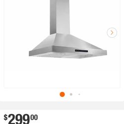 Vissani 30 in. Convertible Wall Mount Range Hood in Stainless Steel.  