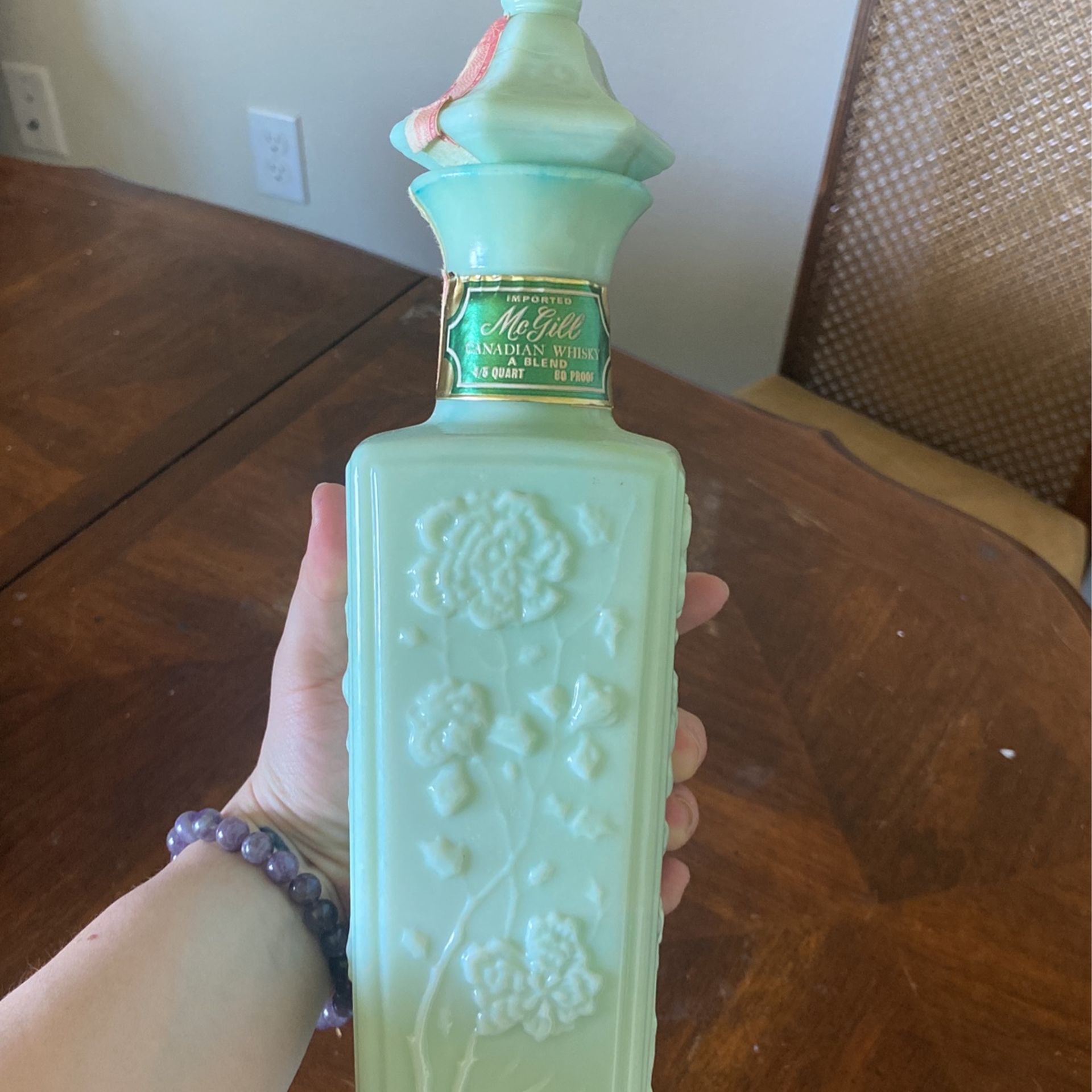 Vintage-1972 "Oriental Jade" Jim Beam Whiskey Decanter