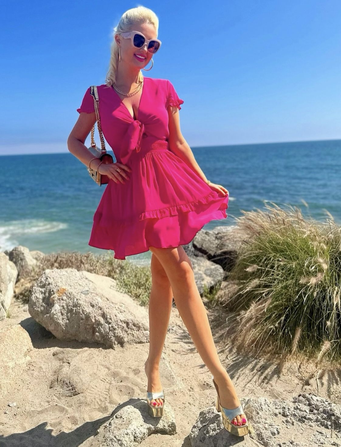 Pink Stretchy Dress 
