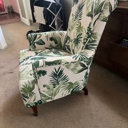 Palm Print Arm Chair 