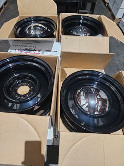 Set Of four us wheel smoothie gloss blackb2 15x6 2 15x8 5x4.5/4.75 brand new never mounted steelies babymoon