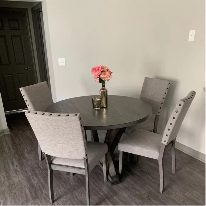 Round Grey 5 Pc Dining Set