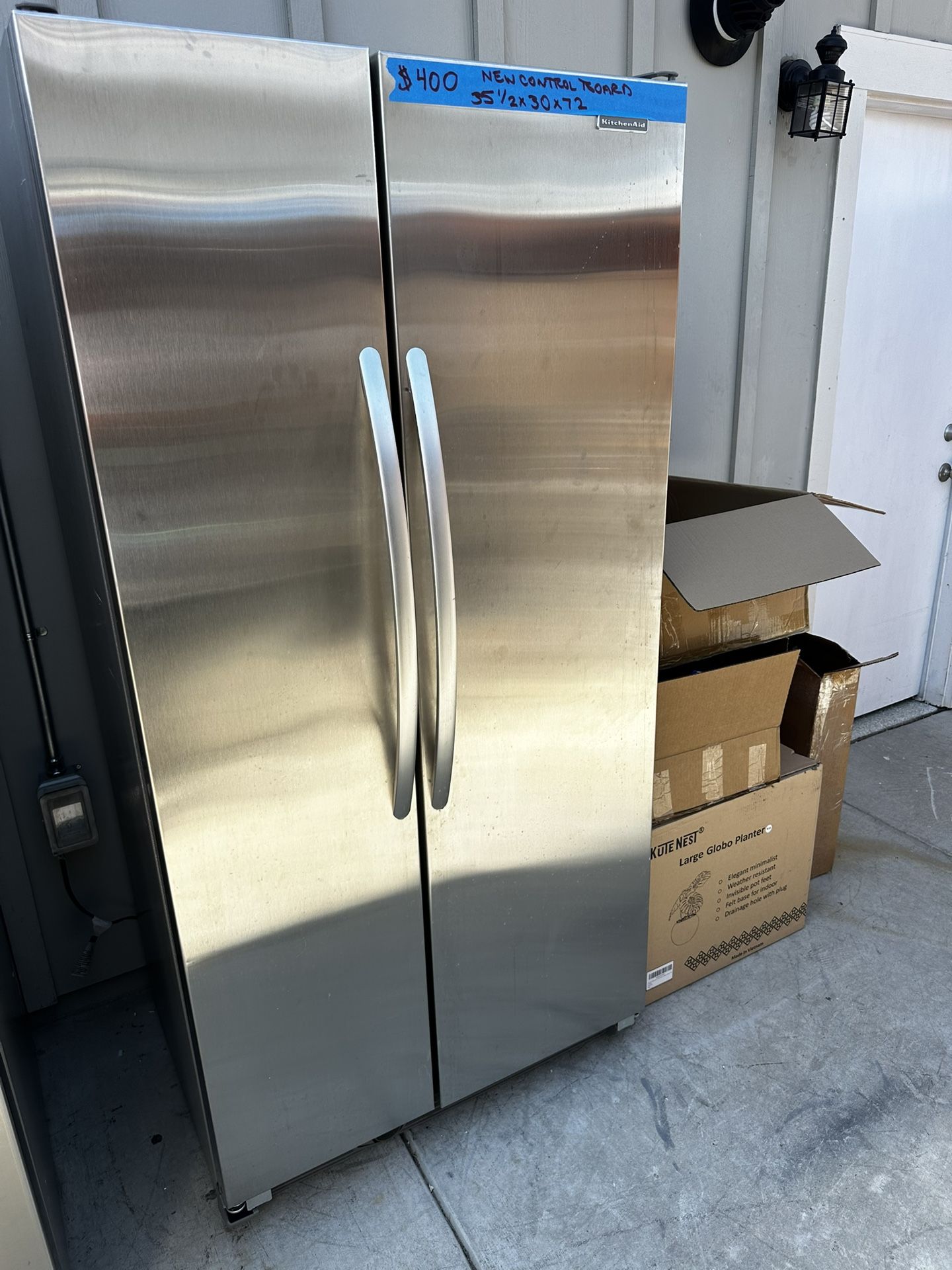 KitchenAid side-by-side refrigerator